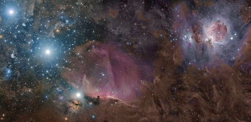 La Constelación de Orión | Crédito: Rogelio Bernal Andreo (Deep Sky Colors) y NASA | Pulse en la imagen para más información